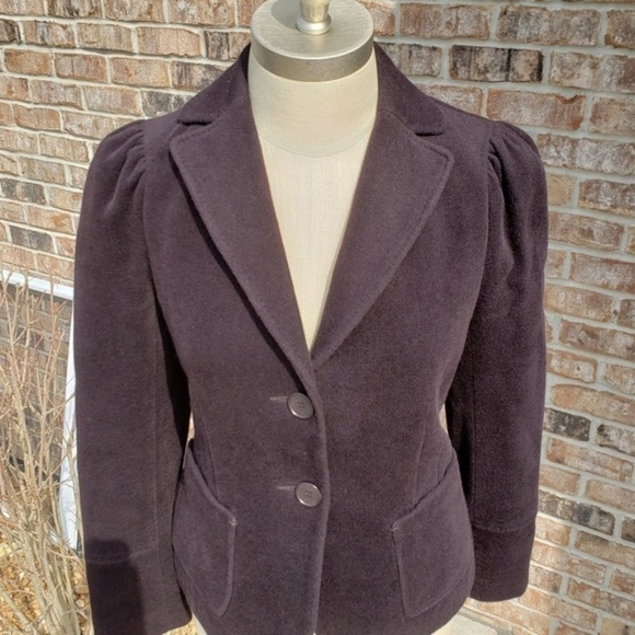 Max Studio Angora/Wool 2-Button Blazer Black Sz S - Picture 4 of 7